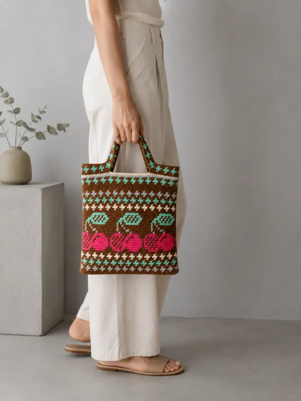boho cherry tote lifestyle scene