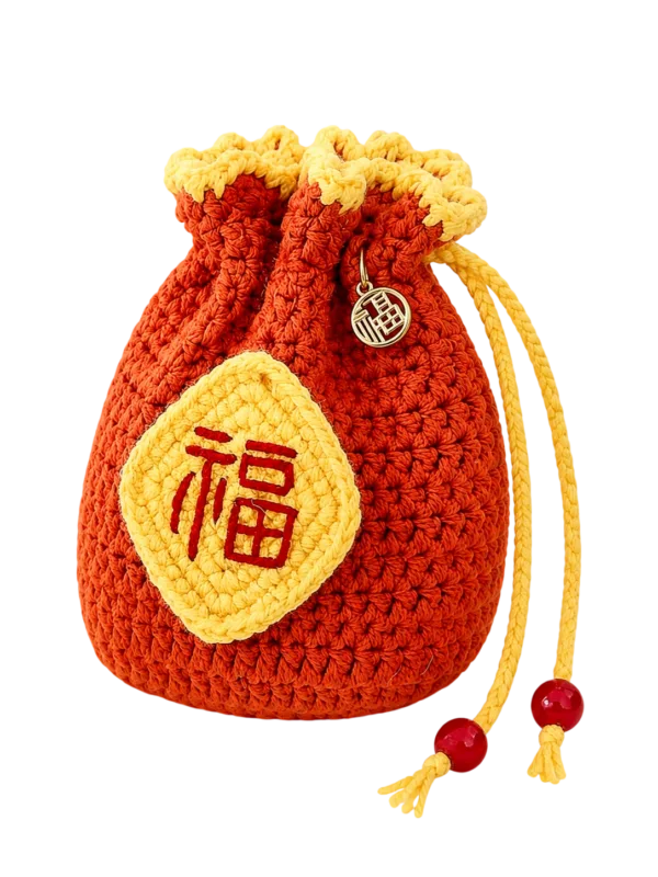 tangerine fu blessing sachet pouch angled view