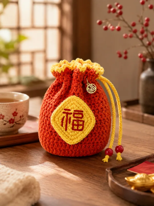 tangerine fu blessing sachet pouch lifestyle scene