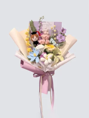 Pastel mixed flower bouquet romantic wedding decoration