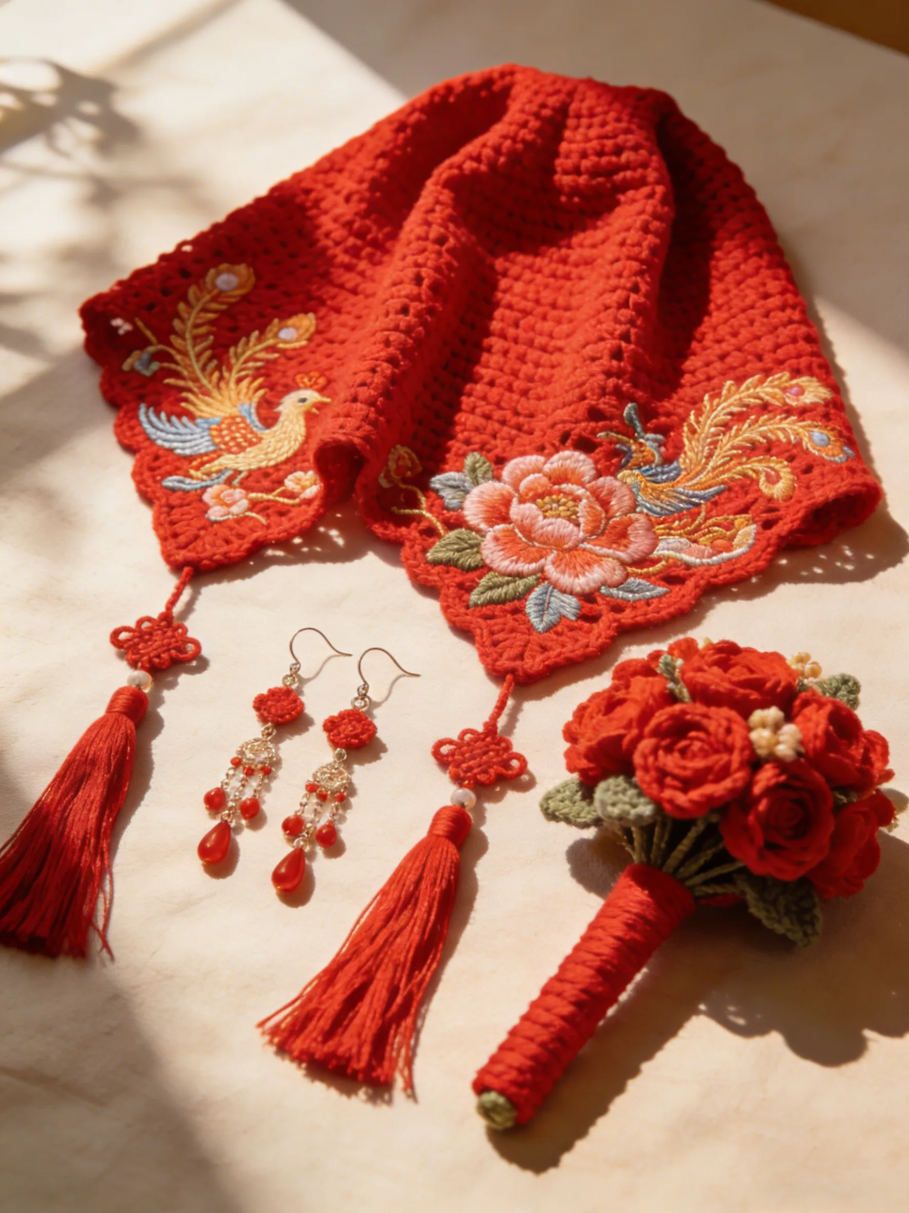 Chinese Wedding Crochet Accessories