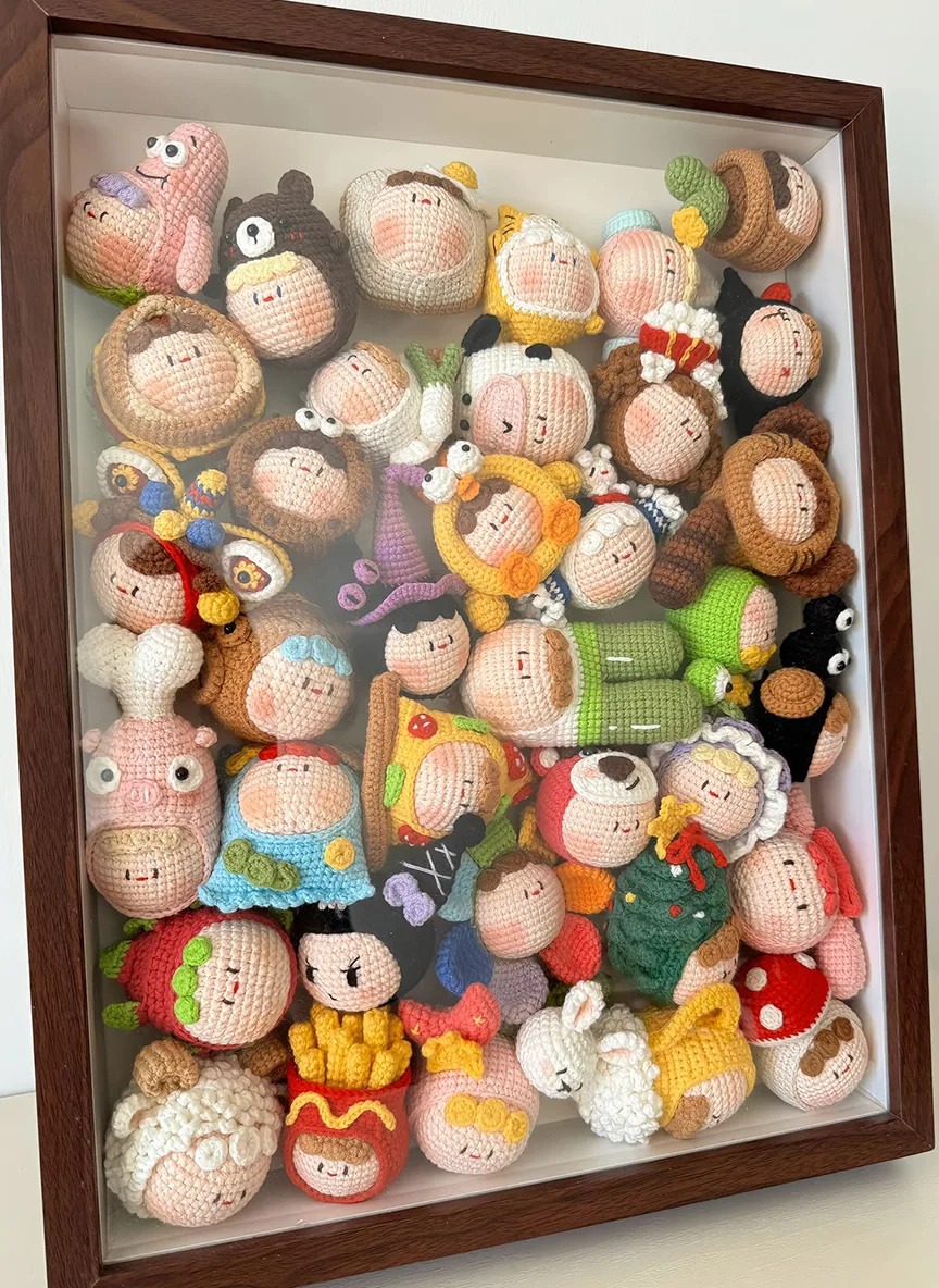 Crochetd amigurumi head