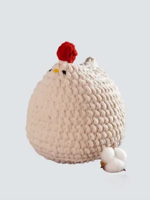 Hand crocheted chick doll plain background main image