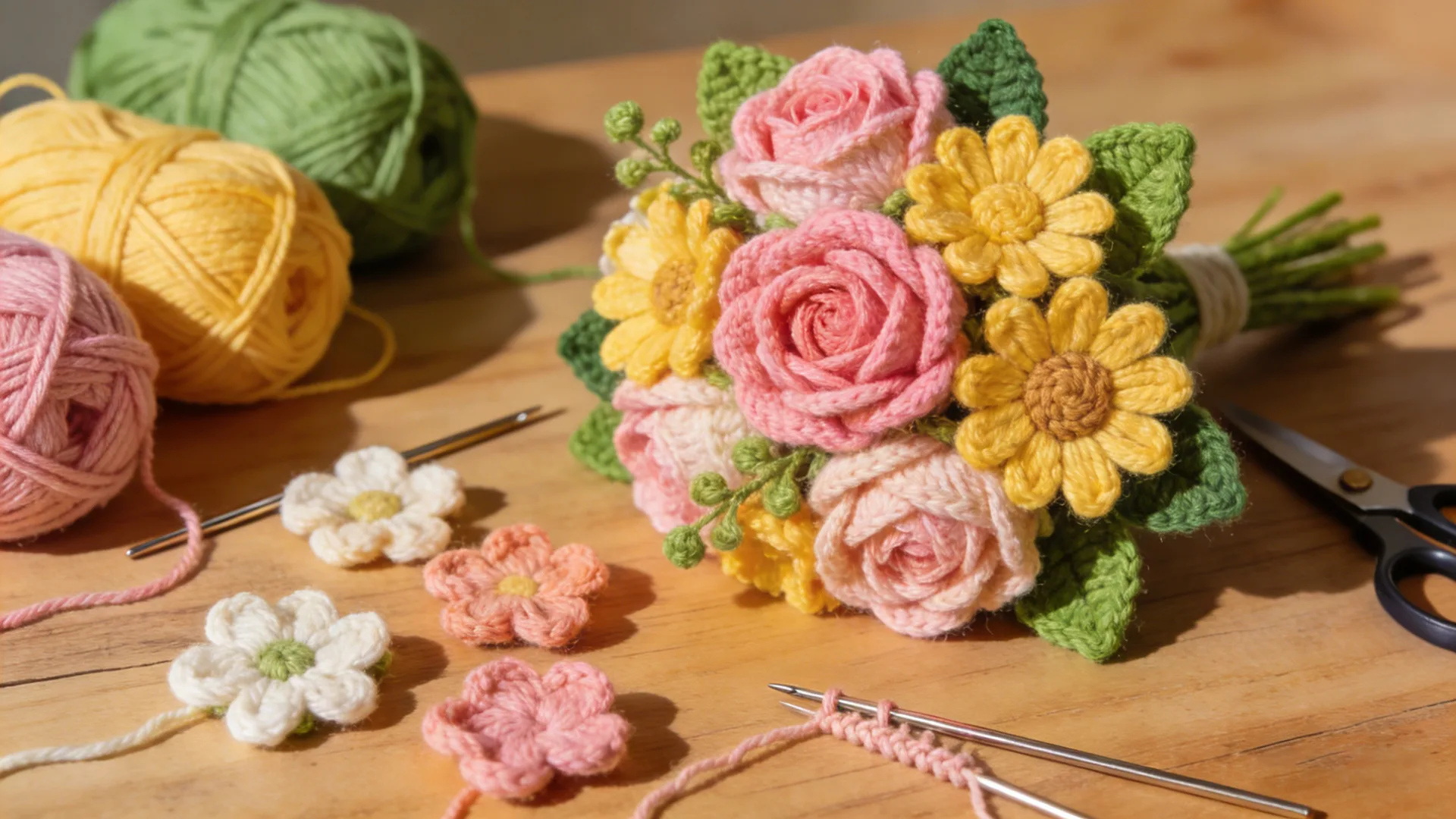hand crocheted Flower
