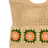 beige daisy market tote close up bag detail