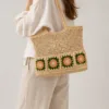beige daisy market tote lifestyle bag scene