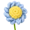 blue flower pot decoration close up detail