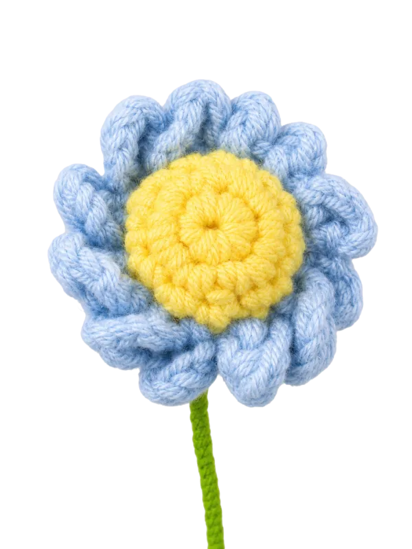 blue flower pot decoration close up detail