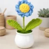 blue flower pot decoration main image