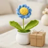 blue flower pot decoration product view