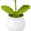 blue flower pot decoration styled view