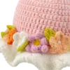 blush meadow floral ruffle sun hat side view