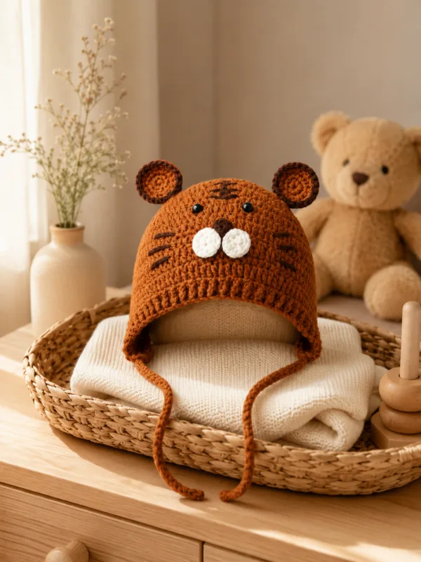 cocoa bear earflap hat lifestyle scene