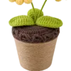 double smiling sunflower planter ornament soft detail