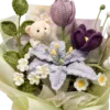 forest bunny tulip bouquet angled view