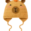 honey bear pumpkin earflap hat