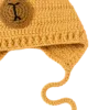 honey bear pumpkin earflap hat side view