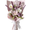 lavender daisy lily gift bouquet side view
