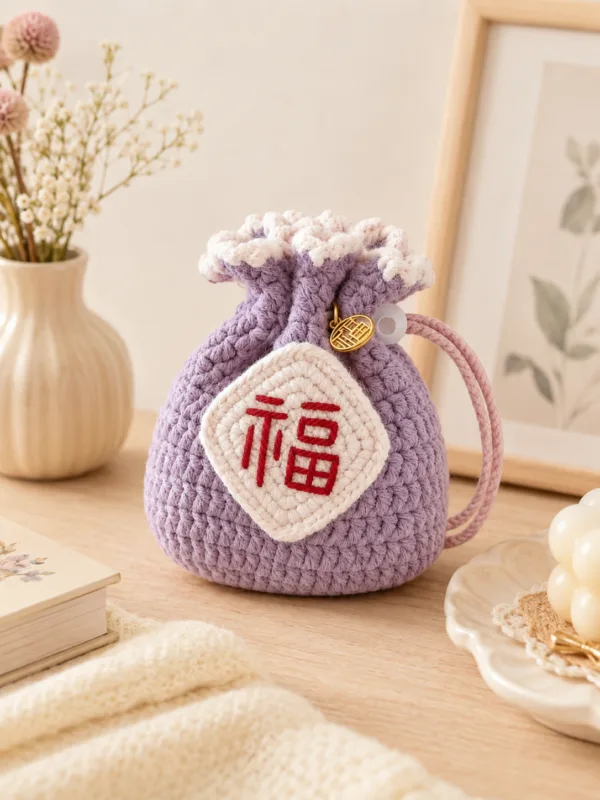lilac fu blessing sachet pouch lifestyle scene