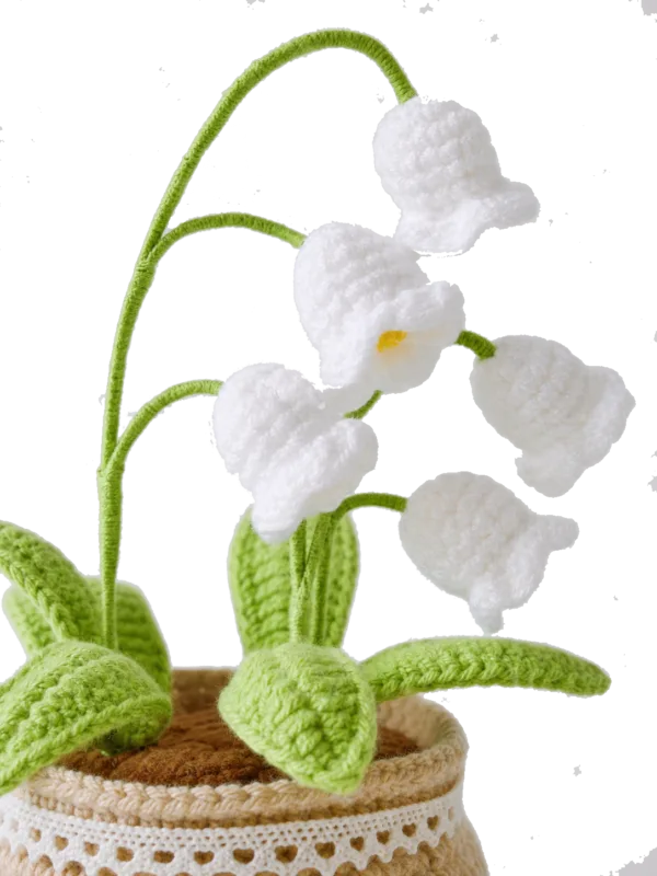 lily of the valley pot ornament close up detail