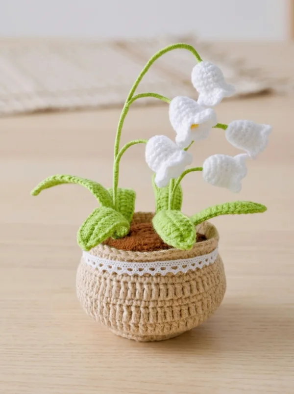lily of the valley pot ornament texture view