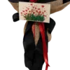 midnight red rose bear bouquet side view