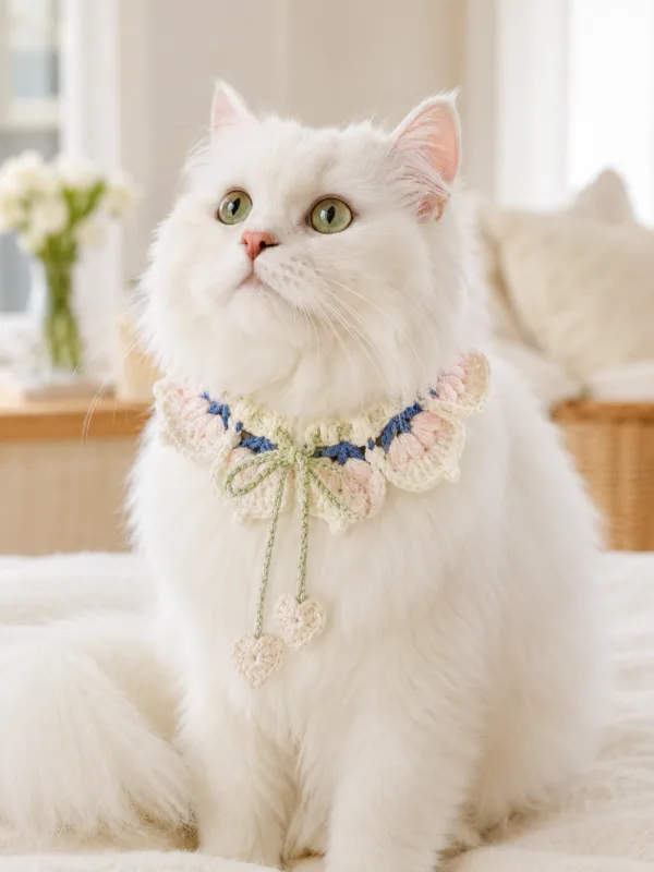 milk blue cherry pet scarf hanging display