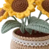 multi bloom sunflower pot ornament close up detail
