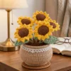 multi bloom sunflower pot ornament gift view