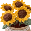 multi bloom sunflower pot ornament main image