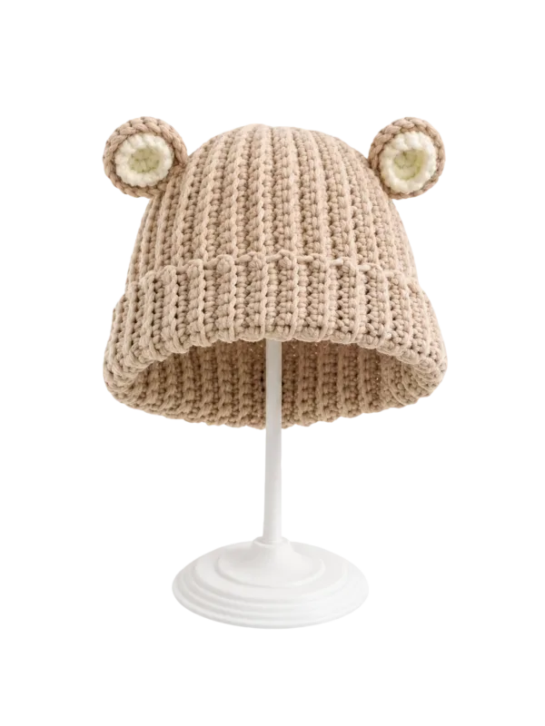 oat bear ear bonnet front view