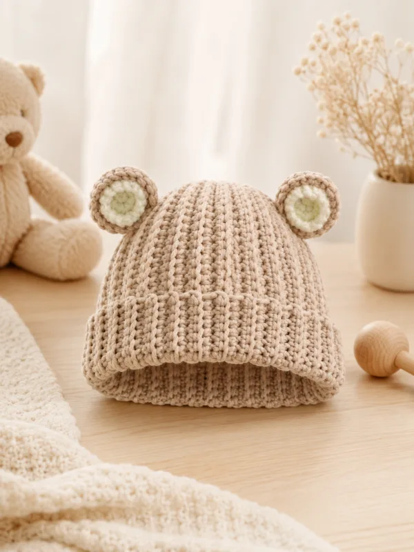 oat bear ear bonnet lifestyle scene