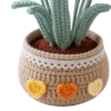 orange yellow tulip pot ornament detail view