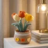 orange yellow tulip pot ornament gift view