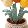 orange yellow tulip pot ornament main image