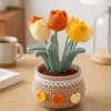 orange yellow tulip pot ornament product view