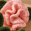 pink carnation white pot ornament close up detail