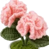 pink carnation white pot ornament styled view