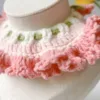 pink clover pet scarf front view