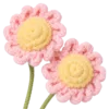 pink double flower pot decoration product view
