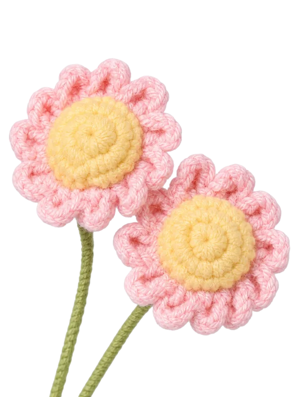 pink double flower pot decoration product view