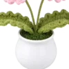 pink double flower pot decoration styled view
