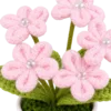 pink flower white pot ornament display view