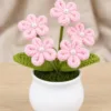 pink flower white pot ornament main image