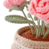 pink rose pot ornament detail