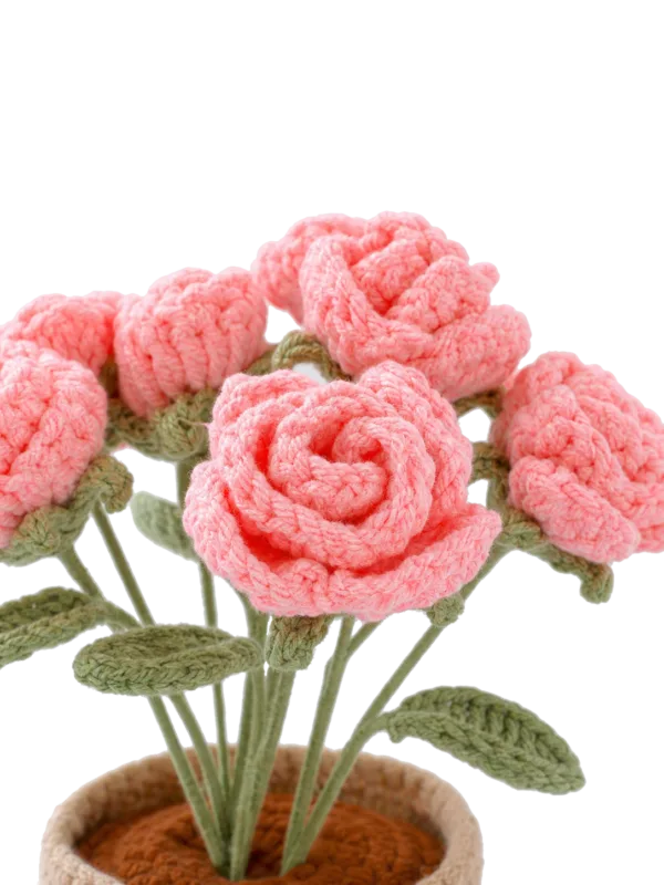 pink rose pot ornament main image