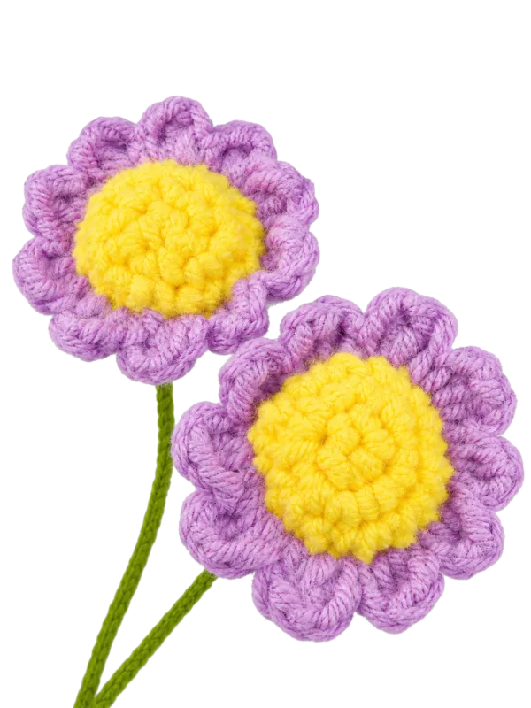 purple double flower pot decoration product view