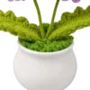 purple double flower pot decoration styled view