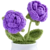 purple flower white pot ornament close up detail