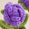 purple flower white pot ornament product view